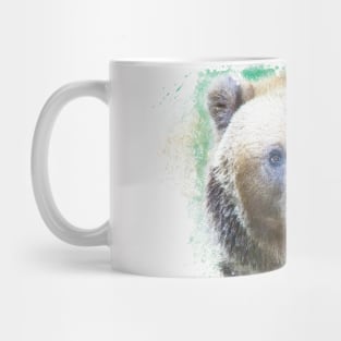 Grizzly Bear Animal Wildlife Forest Nature Adventure Hunt Spotlight Digital Painting Mug